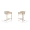 Manhattan Comfort Louvre Counter Stool in Cream and Titanium Gold (Set of 2) 2-CS009-CR - alternate 1